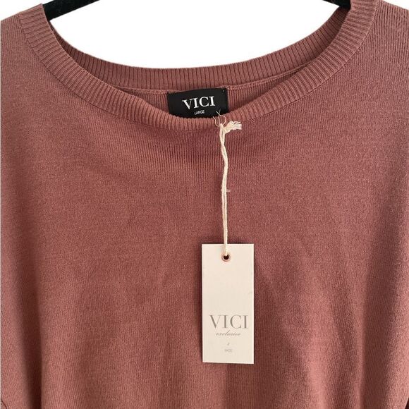 NWT Vici Collection for Nordstrom Long Sleeve Cut Out Dress in Camel - Picture 6 of 6